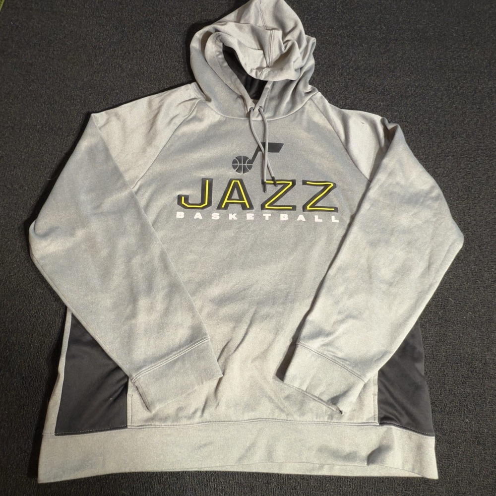 NBA Branded Utah Jazz Men's Gray Hoodie XL Excellent Condition